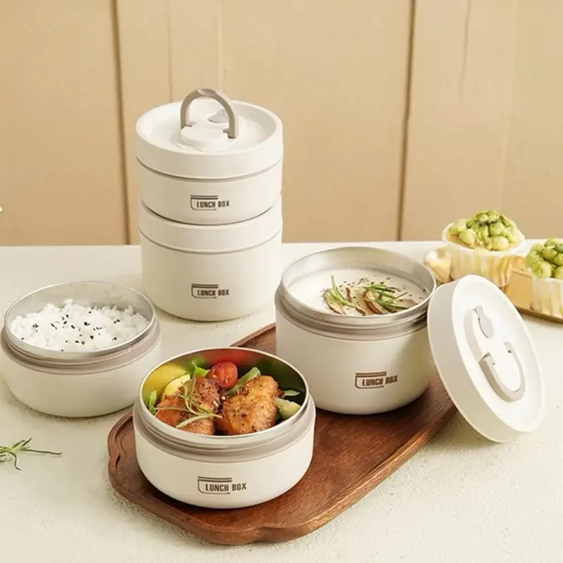 Hộp Cơm Giữ Nhiệt 3 Tầng Inox Văn Phòng, Hộp Đựng Cơm Cách Nhiệt Hâm Nóng Thức Ăn Tặng Kèm Túi Giữ Nhiệt Và Đũa Thìa hộ p nhựa buffet box