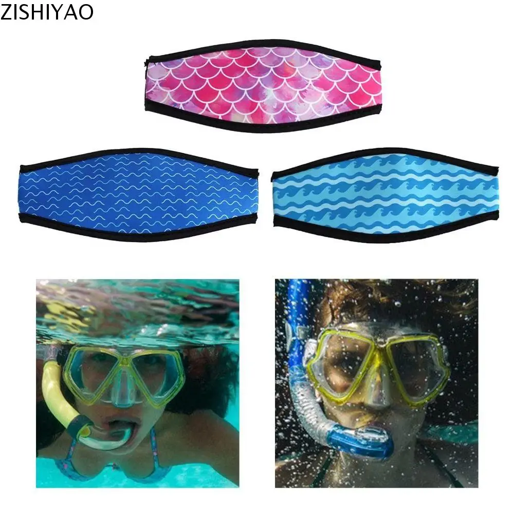 ZISHIYAO Diving Equipment Neoprene Diving Mask Strap Hair Protective Long Hair Diving Strap Cover Non-Slip Comfort Padded Diving Mask Protector Snorkeling