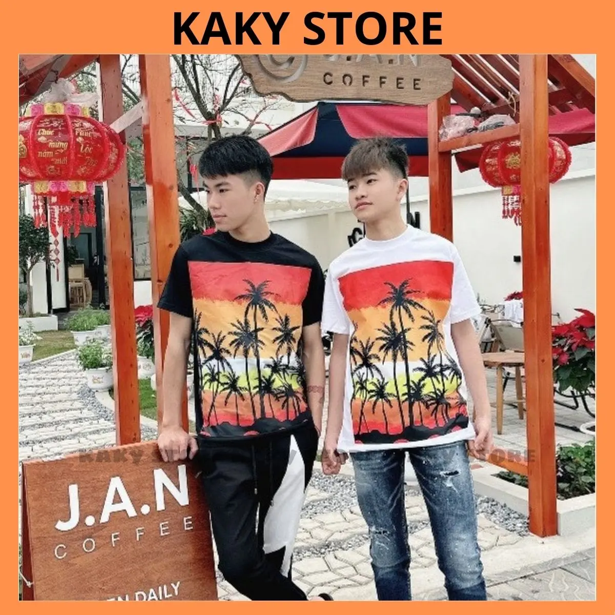 Áo Thun Cộc Tay In Hình Cây Rừa Cam Cho Các Boy Phố Đi Chơi Đi Học 2024
