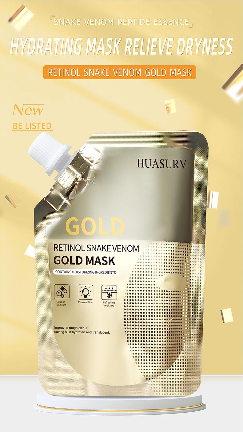 Product Introduction of Popular Retinol Snake Venom Peptide Gold Facial Mask Moisturizing, Hydrating and Nourishing Skin Care Gold Mask Comfort Moisture Hydrate Moisturizer 0