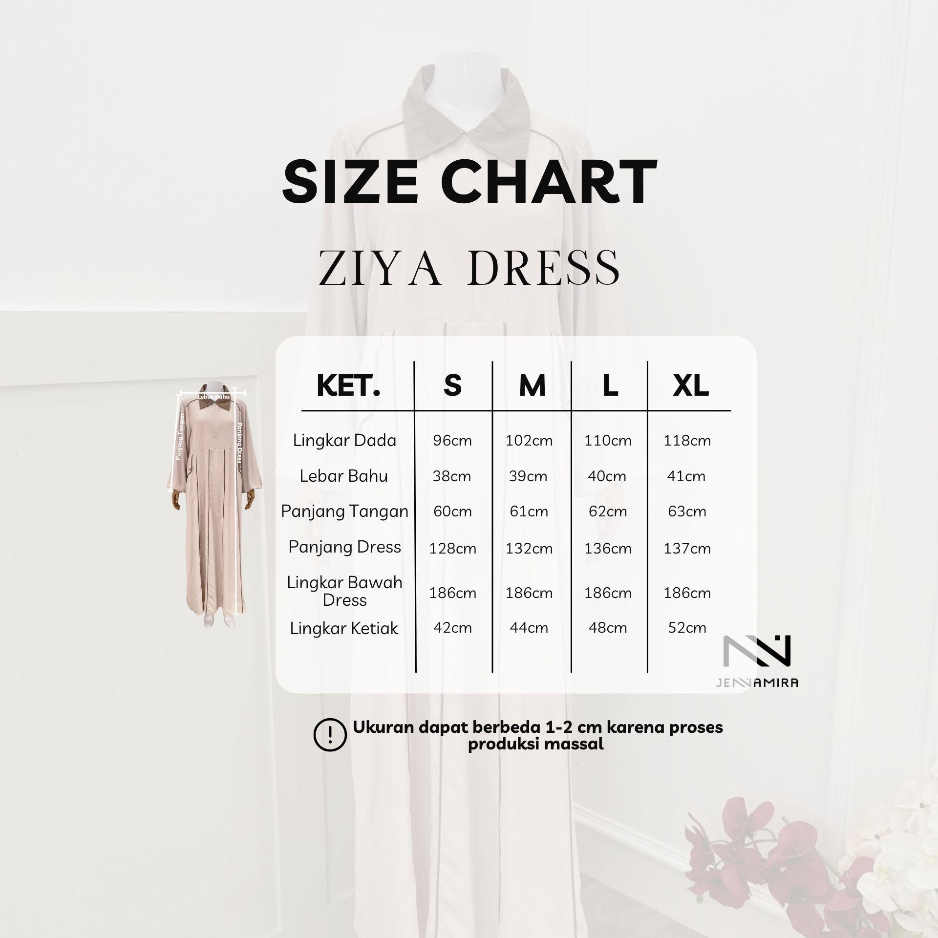 Jennamira | Produk Terbaru Ziya Dress Gamis Bahan Air Tech Busui Nursing Friendly Wudhu Friendly