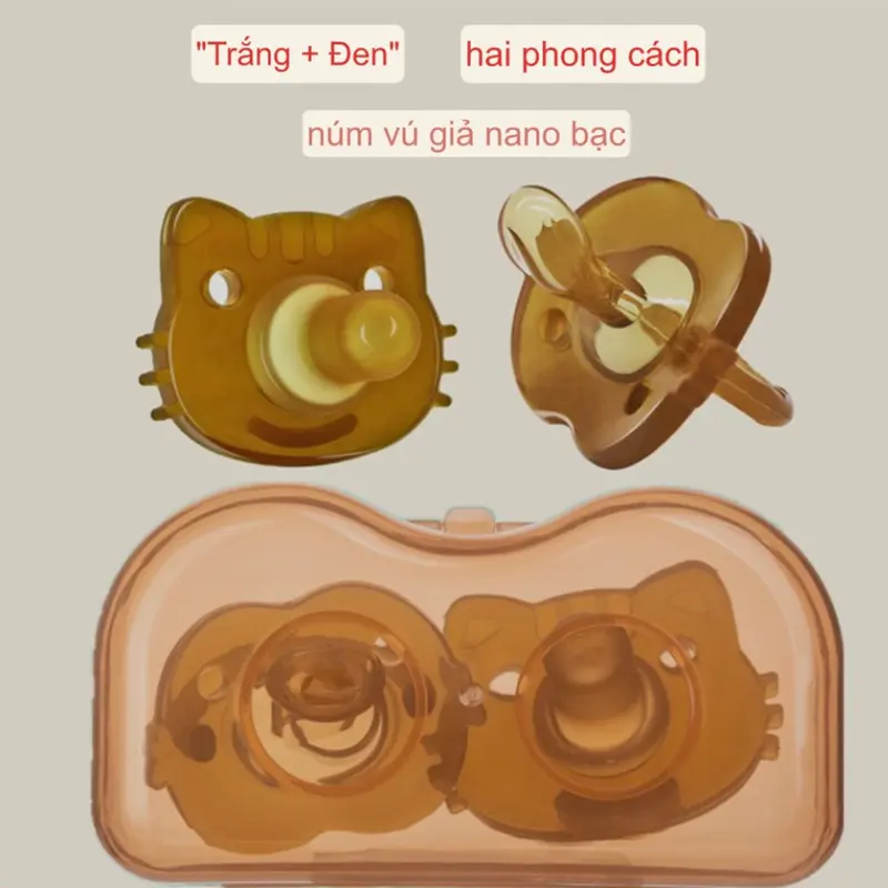 Ti giả cho bé kidzoo.cm ngày và đêm bằng silicone từ 0 - 24m Cao Su 8