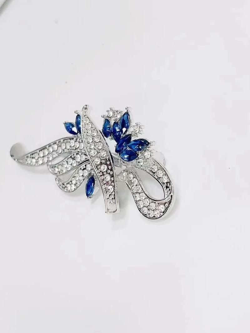 Product Introduction of Elegant Flower Design Brooch, Rhinestone Decorated Clothes Brooch, Fashion Accessories for Women & Girls, Trendy All-match & Exquisite Brooch for Birthday Gift 12