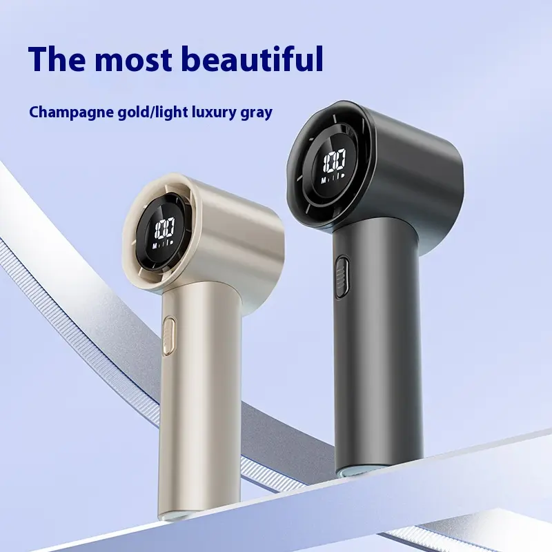 2025 New High-Speed High-end Mini Fan Handheld Fan Digital Display Desktop Mini Portable Office Small Fan for Student Gift