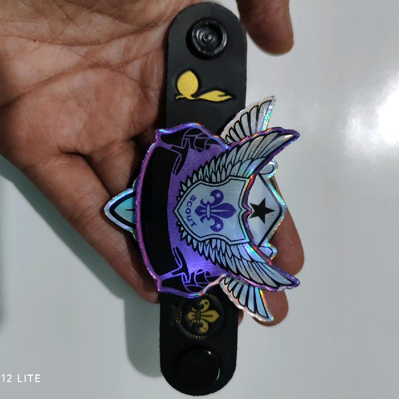 Ring kacu pramuka supernova holgram dobel akrilik  pengikat clips dasi pramuka Bros 4