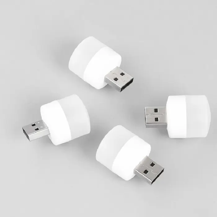 Lampu LED Mini USB Portable Lampu Penerangan Belajar Tidur Serbaguna Putih