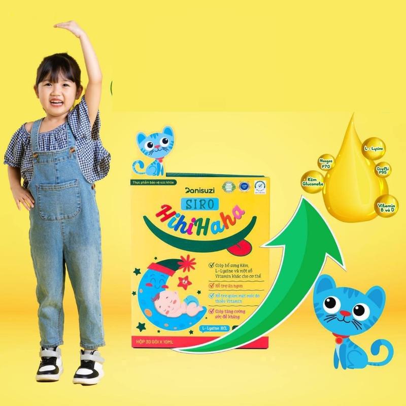 Siro ăn ngon Hihihaha Huyền Phi chính hãng, hộp 30g, giúp bé ăn ngon, ngủ ngon, hấp thụ tốt hiệu quả.