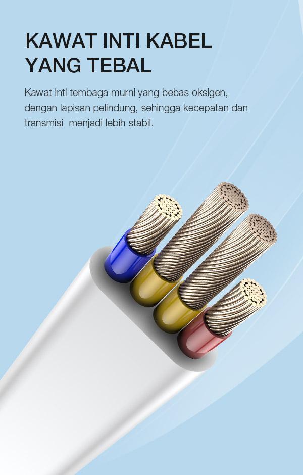 ROBOT Kabel Charger iPhone RGL100 Lightning Cable Data Apple iOS Quick Charge colokan