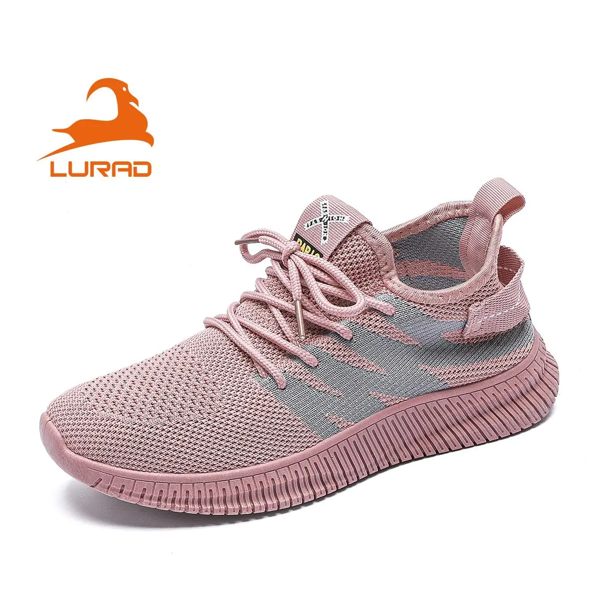 LURAD Sepatu Wanita Jogging Olahraga Santai Sepatu Cewek Slip Bertali Elastis Dipakai Dua Warna QNE69