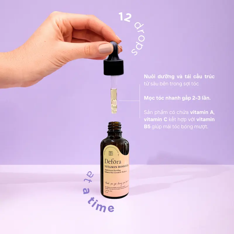Tinh Dầu Ủ Dưỡng Tóc Vitamin Booster | Vitamin Booster Scalp & Hair Oil Women Vitamin C Vitamin E  Chăm Sóc Tóc 4