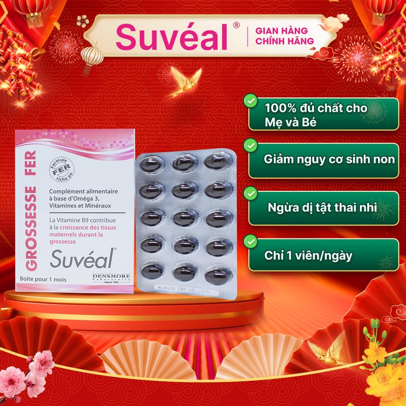 Vitamin Tổng Hợp 30 viên Suvéal Grossesse - Fer