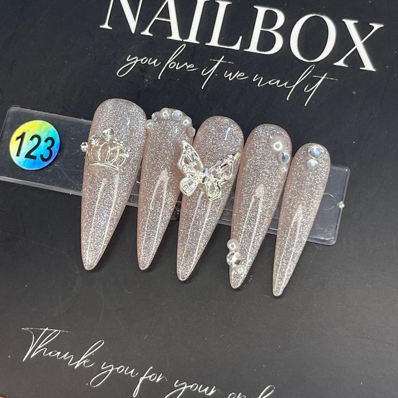 M123 Nailbox thạch mắt mèo xinh kèm keo dũa dành cho nữ 0
