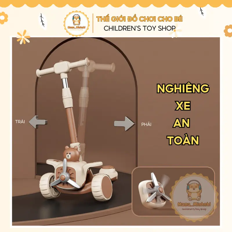 Xe Trượt Scooter 3in1 Cao Cấp Cho Bé Có Nhạc Đèn, Trọng Tải 100kg 1