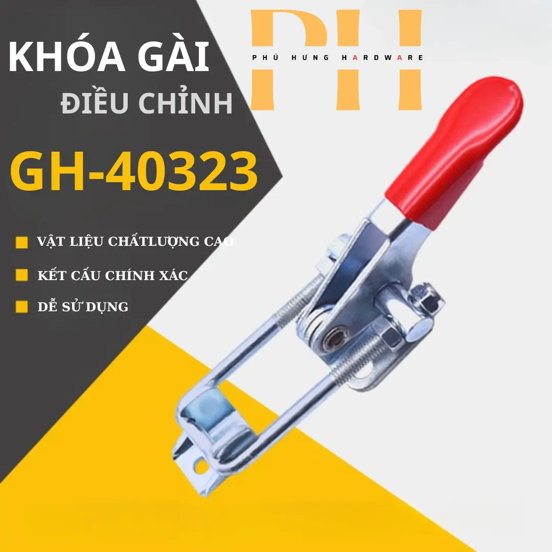 khóa gài inox 304, khóa sập GH40323 size 110 mm.
