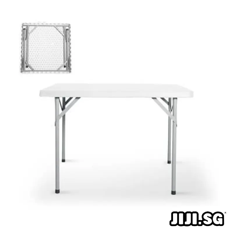(JIJI SG) HDPE Square Foldable Table / HDPE 84x84cm  / Folding TABLE / OUTDOOR  Multi-Purpose Storage  Furniture