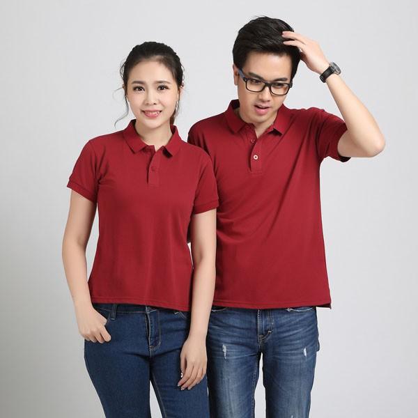 Áo thun polo nam nữ cổ bẻ HUTA PT011 màu đỏ đô, vải cá sấu 4 chiều, ngắn tay Menswear Top 4