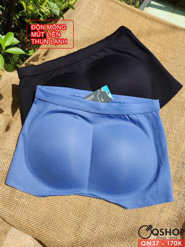 Quần độn mông nam mút liền boxer thun lạnh nhẹ mát gợi cảm QN37