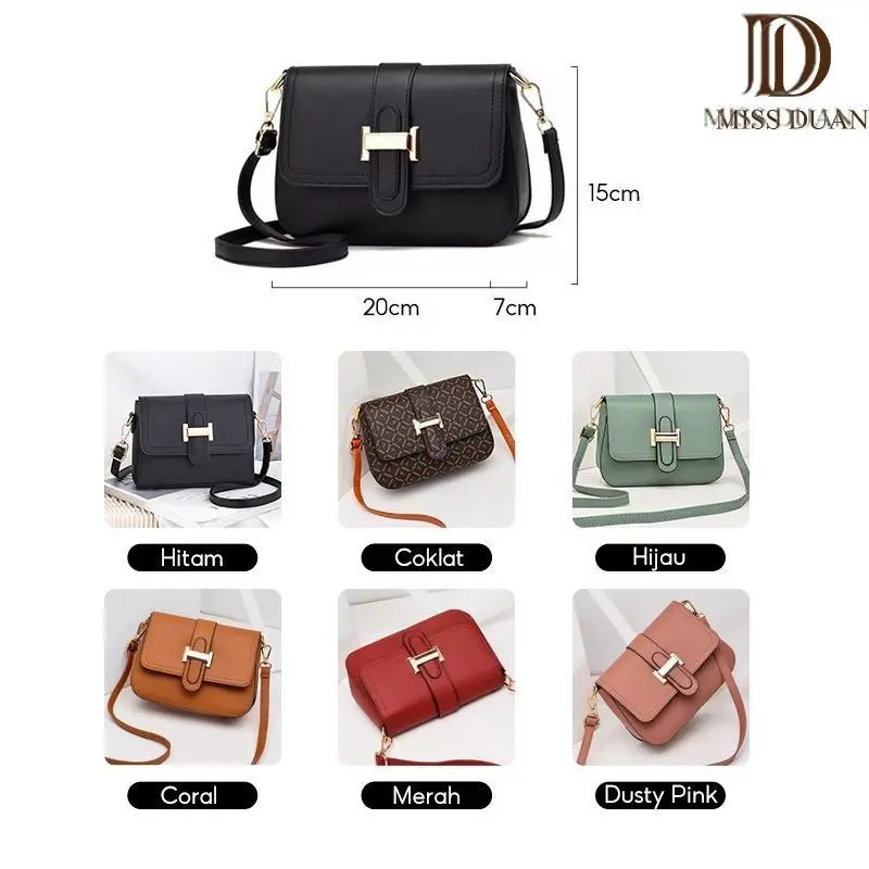 Tas selempang / sling bag / shoulder bag / tas wanita Kanvas Polos Slingbag 4