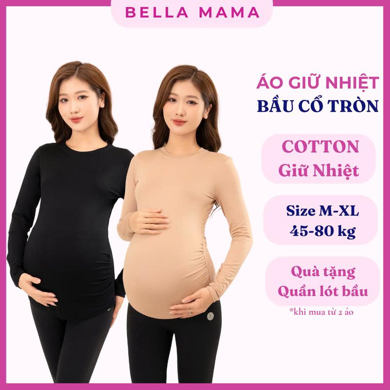 Áo Giữ Nhiệt Bầu Thiết Kế Siêu Ấm Co Dãn Mềm Mại Áo Cho Mẹ Bầu Giữ Nhiệt Mùa Đông Đủ Size 45-78kg