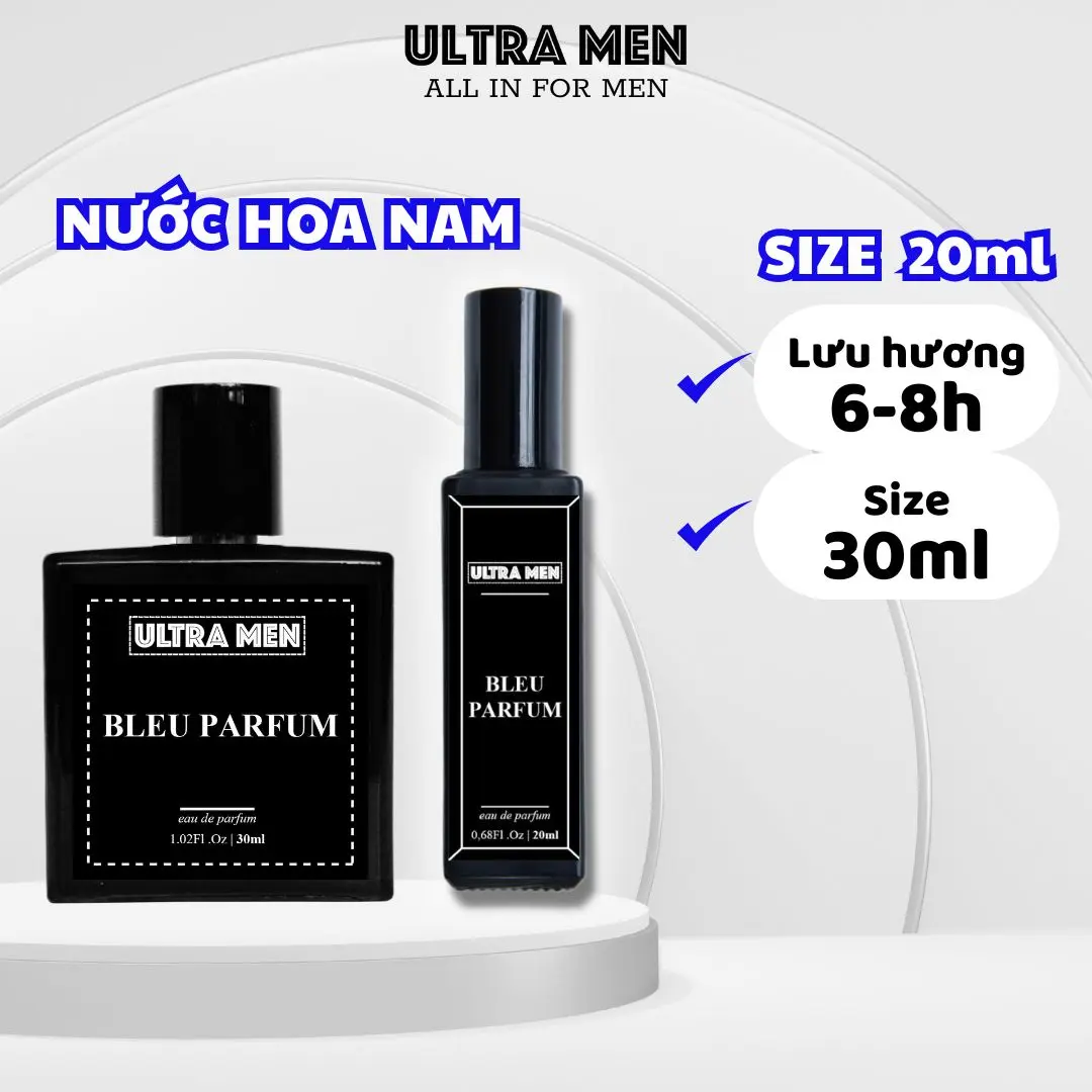 Nước Hoa nam Ultra men bleu parfum dung tích 20ml hương thơm tươi mát sang trọng
