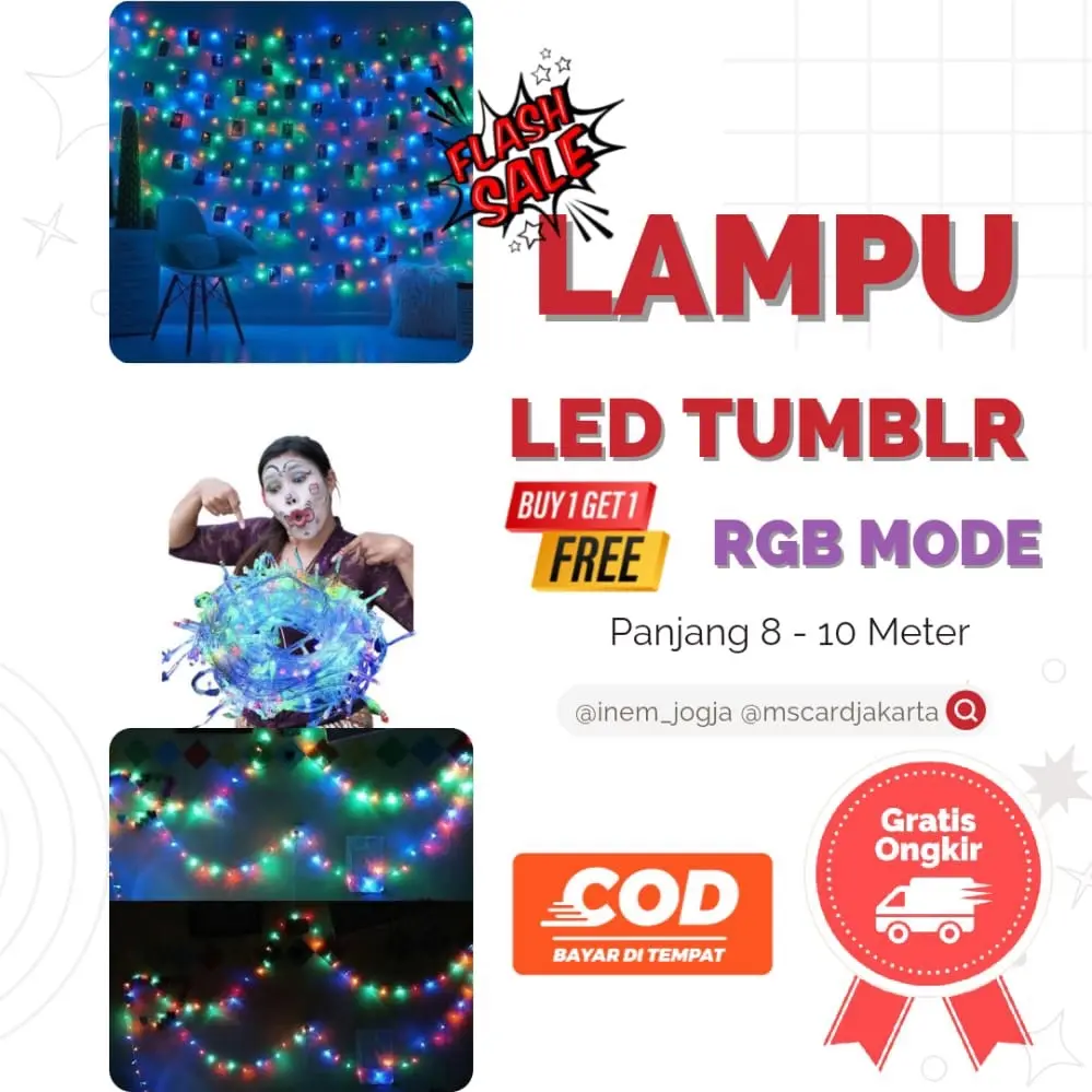 PAKET 17 AGUSTUS LAMPU NATAL LAMPU TUMBLER DAPAT 2PCS