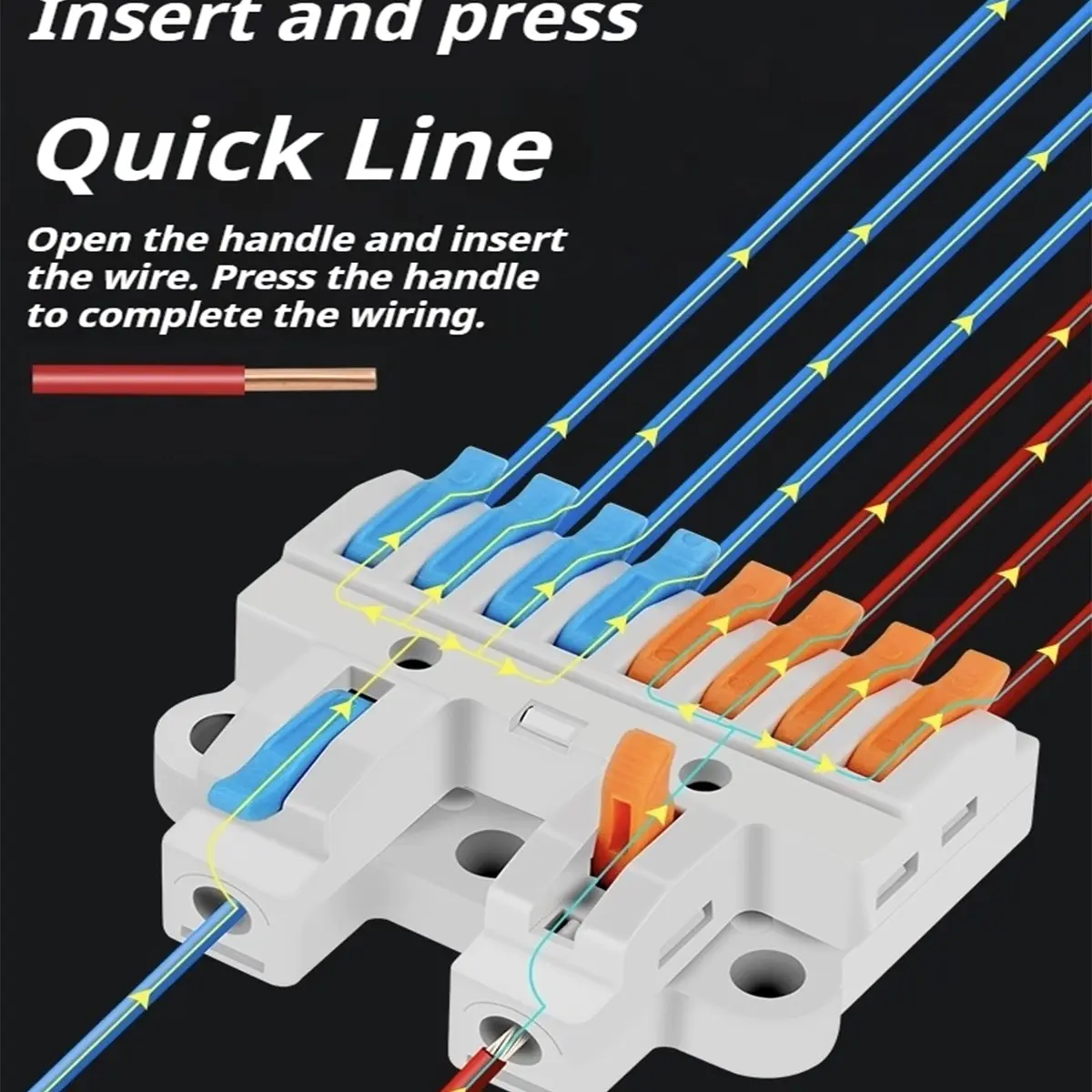 Quick Wiring Terminal Lamp Wire Docking Joint Multi-Functional Connector And Line Column Clamp