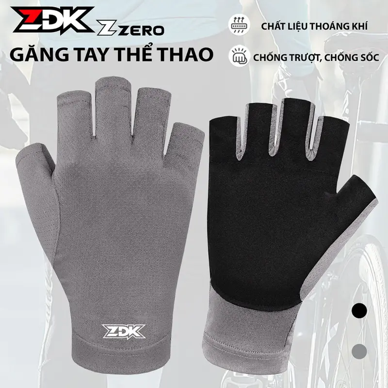 Găng Tay Xe Đạp Nửa Ngón ZDK Z Zero Thoáng Khí, Chống Trơn Trượt |Voisport1  Bao Tay 7