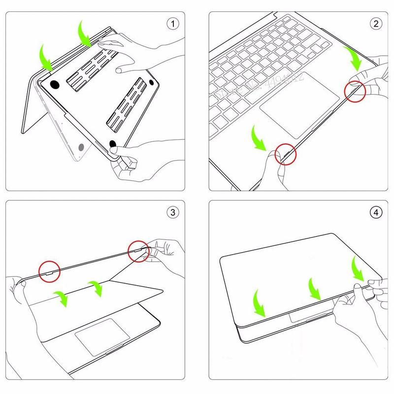 Product Introduction of เคสแล็ปท็อปพร้อมขาตั้ง, สำหรับ Macbook Air 13, M3, Air 15.3 นิ้ว, สำหรับ Macbook Pro 13, M2, M1 Pro 14 และ Macbook Pro 16, ฝาครอบ 2