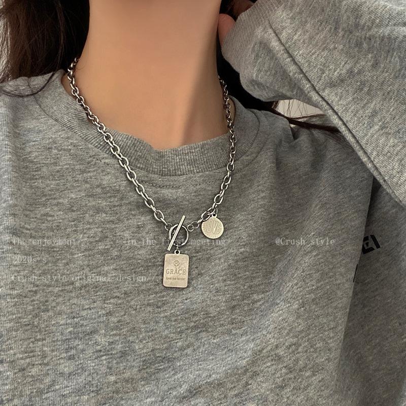 Product Introduction of Titanium Steel No Fading Coin Necklace Female Summer New Trendy Ins Hip Hop Cold Style 0