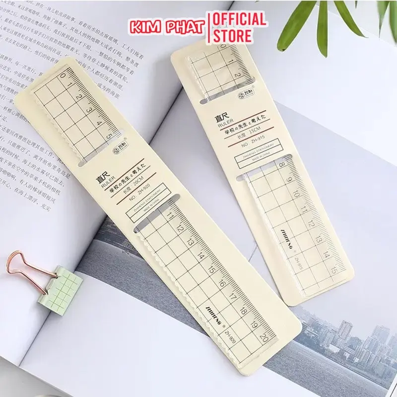Thước Kẻ Nhựa Zhiheng 18/20cm - 1 Cây - Hàng đẹp 0