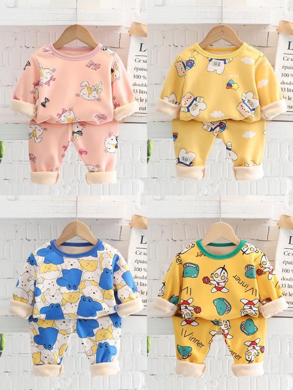 Combo 5 bộ nỉ bông LOẠI DÀY lót lông cho bé trai và bé gái Cotton