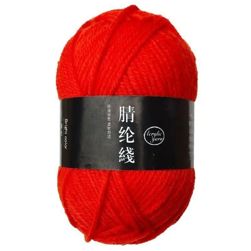 Sợi Acrylic Thủ Công 4 Sợi, Dài 90 Mét, Sợi Dày Trung Bình Thích Hợp Làm Đệm Nhồi Bông Và Lông Gối, Thủ Công 5