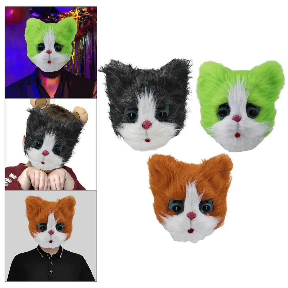 Cute Cat Mask, Funny Latex Adults Animal Full Head Mask for Halloween, Costume, Cosplay, Party Props