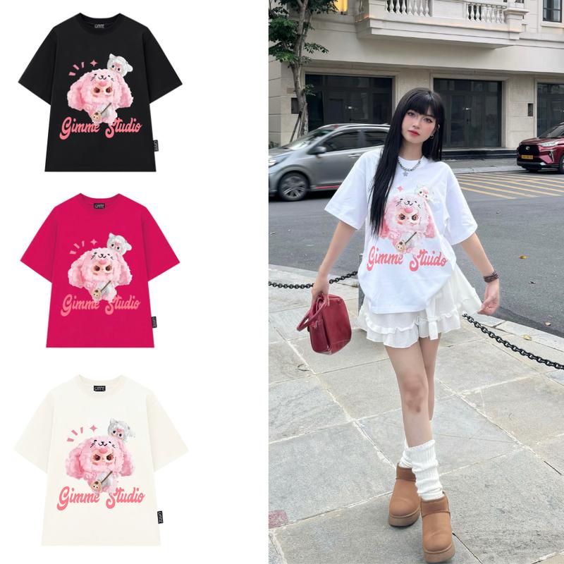 Áo Thun Gimme Tee Oversize - Hình In Baby Unisex Cotton - 250gsm Co Dãn 2 Chiều