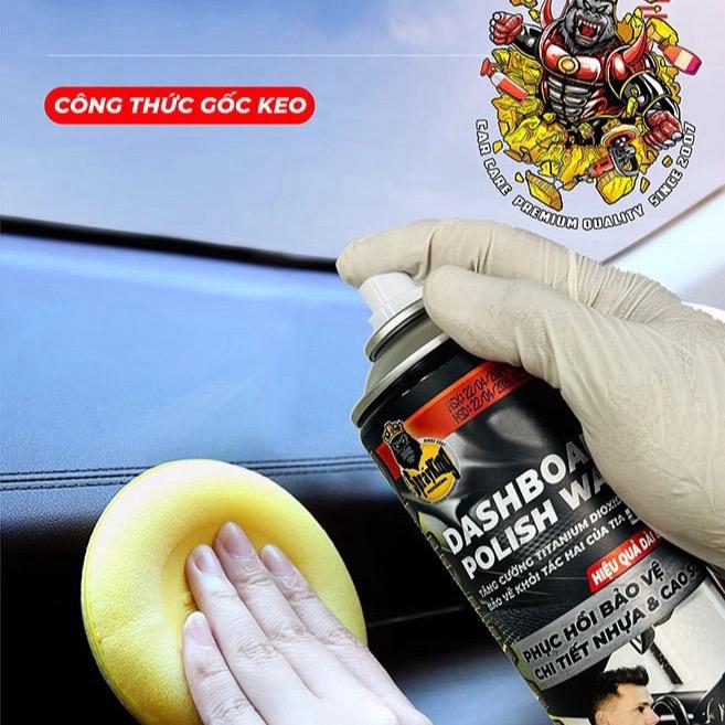 Chai xịt Phục Hồi Bảo Vệ Nhựa Nhám  DashBoard Polish Wax-SprayKing 400ml Sơn