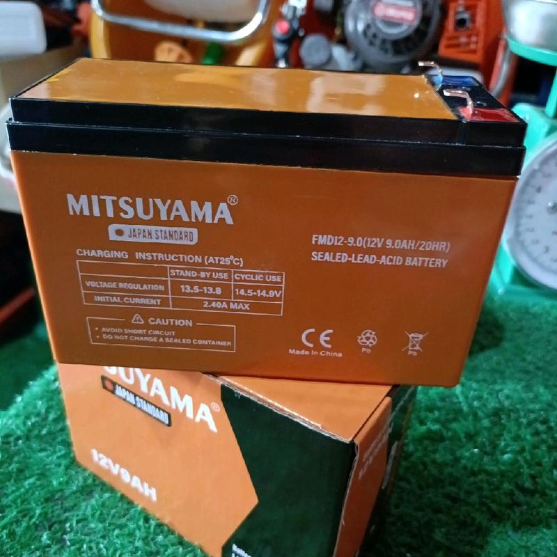 Ăc Qui Cao Cấp Mitsuyama  12V - 9AH Phun Đến 30 Bình Siêu Mạnh Sử Dụng Cho Bình Xịt 1 Bơm Trọng Lượng 2.3kg [Có Hộp Giấy + Sốp Đựng Ăc Qui Khi Giao Hàng] 2