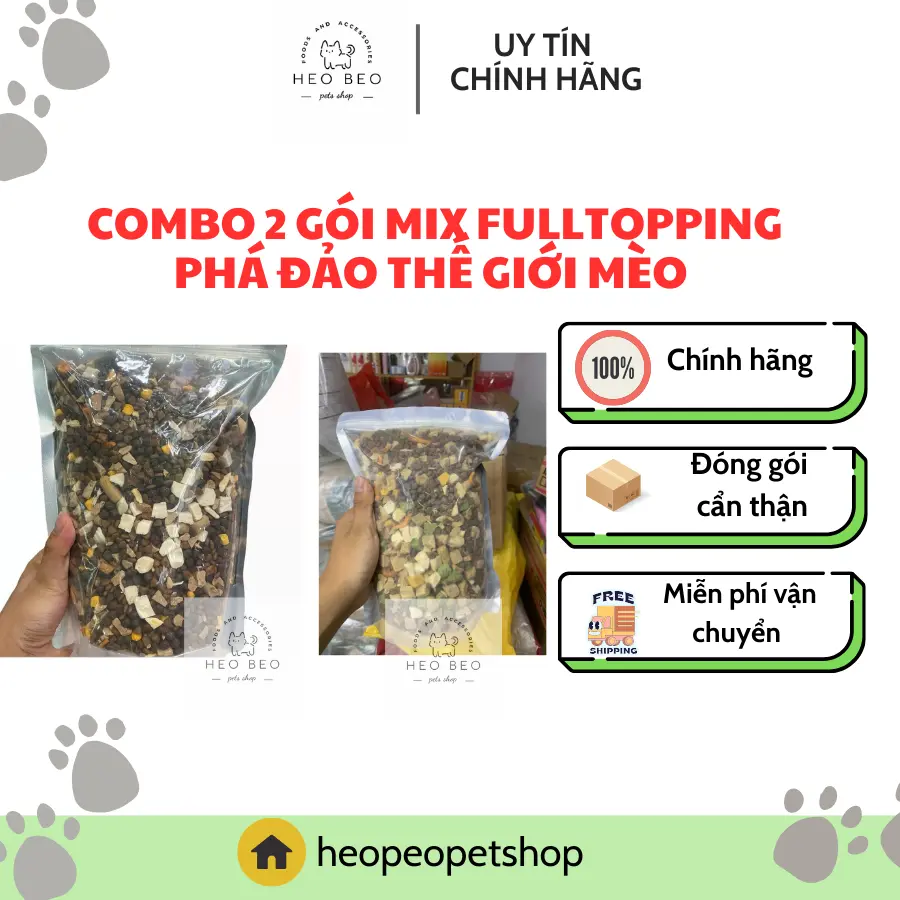 COMBO 2 GÓI MIX FULLTOPPING PHÁ ĐẢO THẾ GIỚI MÈO