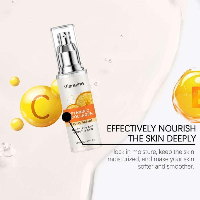 Product Introduction of Vitamin C & Collagen Facial Serum, Moisturizing Facial Essence, Hydrating Facial Serum, Face Serum for Women & Men 5