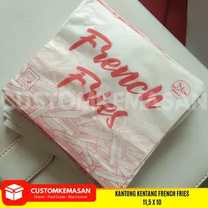 Kertas Kentang Goreng isi 50, kantong Kentang Goreng, Kemasan Kertas Kentang Goreng, Wadah French Fries