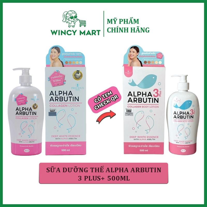 Sữa Dưỡng Thể Alpha Arbutin Collagen Lotion 3+ Plus Thái Lan 500ML Chính Hãng Dưỡng Da Body