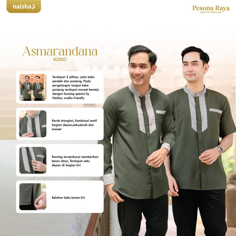 Naisha - Asmarandana Army Family Set | Couple Pasangan | Sarimbit Keluarga | Sarimbit Lebaran 2025 4