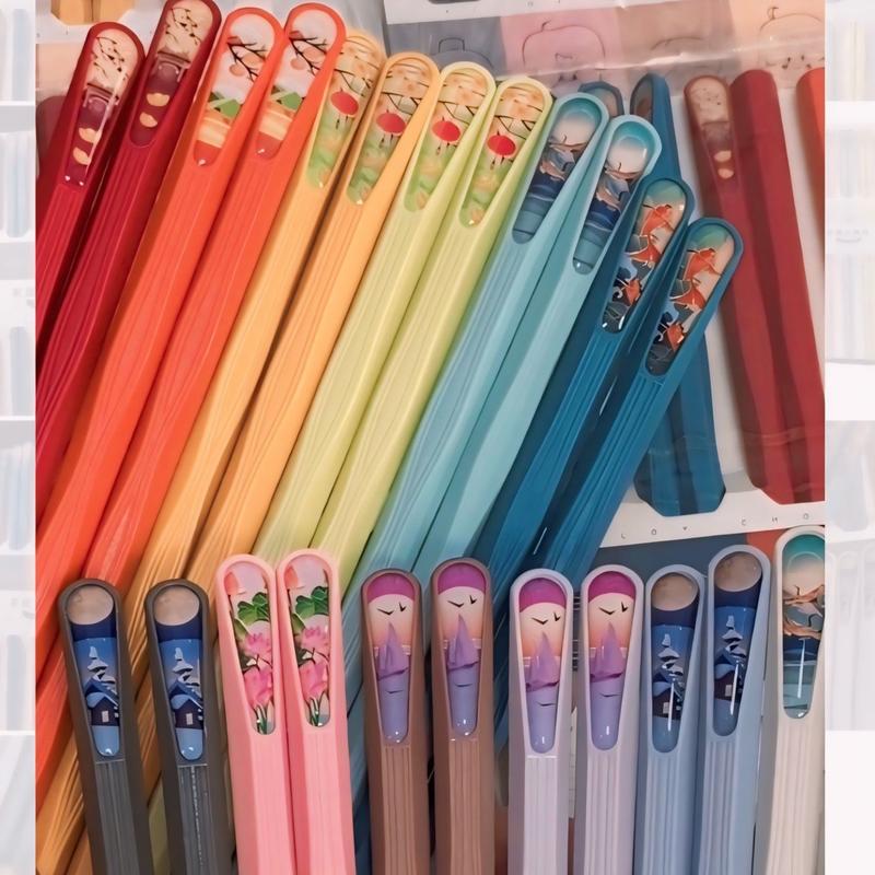  Đũa Sợi Thuỷ Tinh Chống Mốc Chống Trơn Trượt Cao Cấp Phong Cách Nhật Bản Dài 24.3cm Chất Liệu Bền Bỉ 