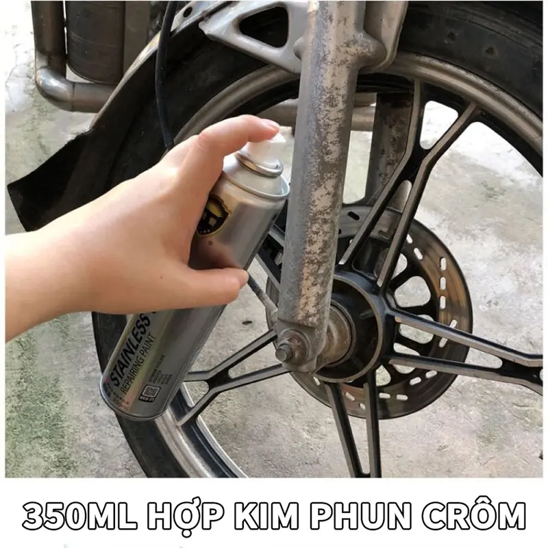 Monqiqi combo 100 chai xịt chống rỉ sét, ố vàng màu xám bạc Crom sáng bóng như mới 7