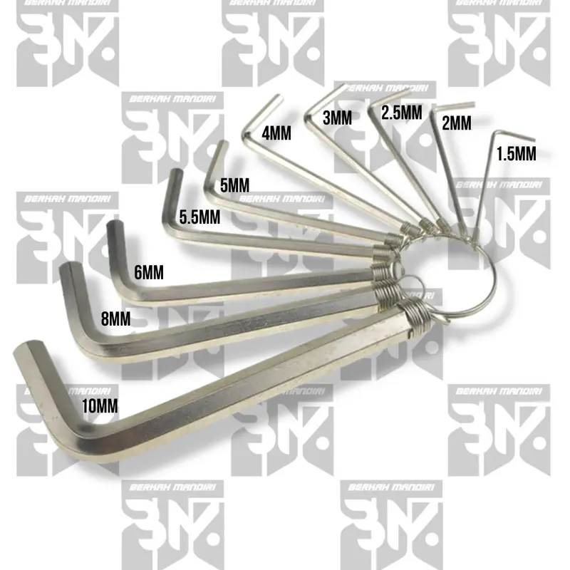 Kunci L Set 10 pcs 1,5mm-10mm Bend Wrench Set 10 pcs 1