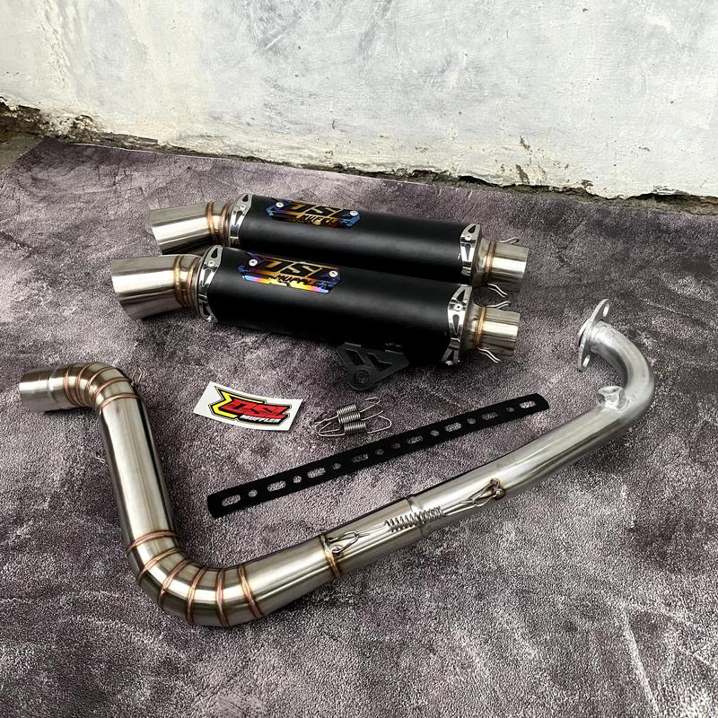 Knalpot DSL MUFFLER Samlong Vario 125 150 160 inlet 38 45 50 free bracket free laser nama 4