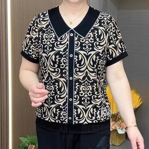 Summer New Short Sleeve TShirt Women Fashion Top Plus Size Mom Outfit