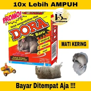 DORA 50gr Racun Tikus Pembasmi Tikus Langsung Mati Kering Dan Tidak Bau paling Ampuh dari Fumakila