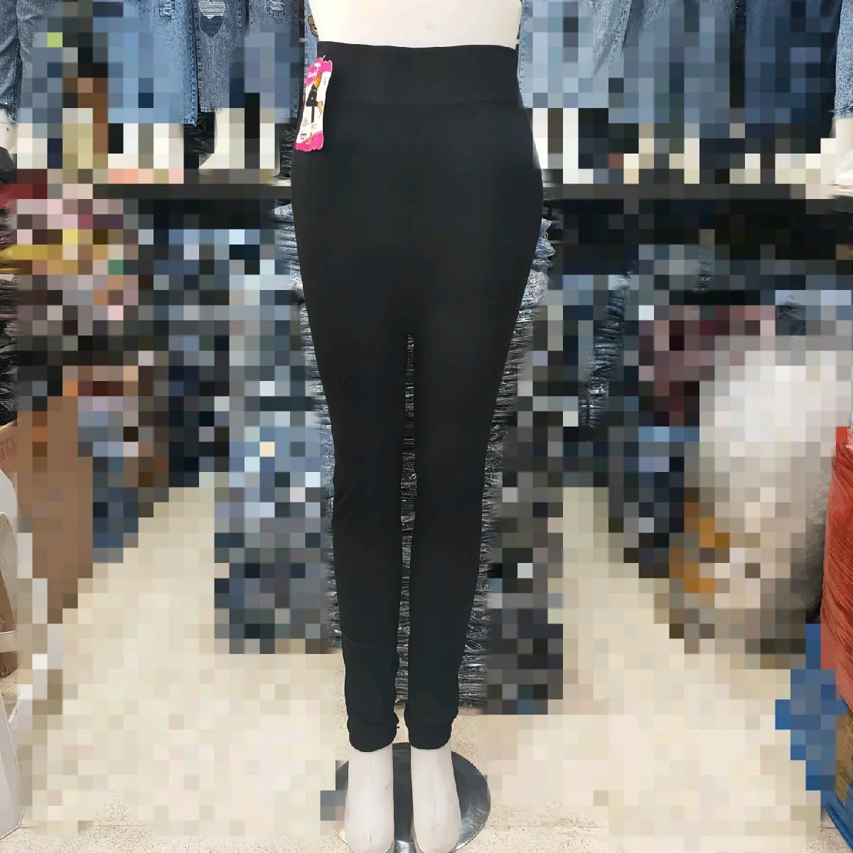 Leging Spandek Hitam Import Wanita Panjang Allsize(satu ukuran) Hitam Polos