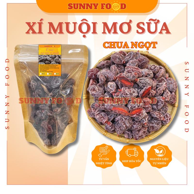 Ô mai mơ sữa xí muội không hạt Vị Chua mặn ngọt 250gr-500gr SUNNY FOOD - Ăn Vặt Thả Ga
