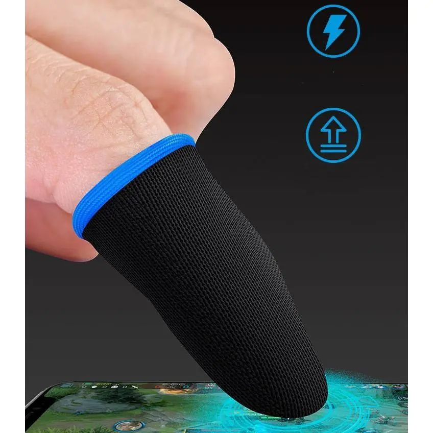 1 Pair (2pcs) Gamers Sweatproof Gloves Mobile Finger Sleeve Touchscreen Game Controller Phone Gaming